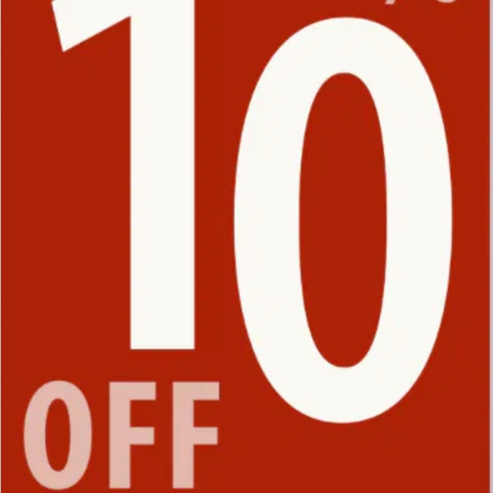 10% Off Red Sign